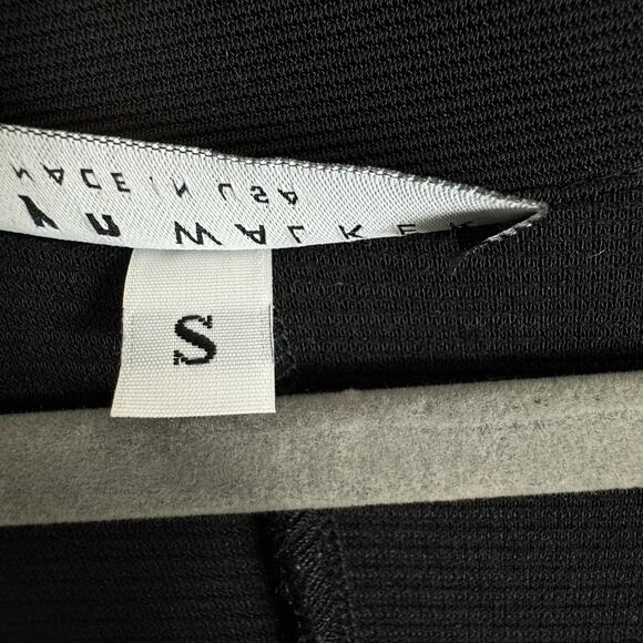 Brynn Walker Black Open Heavy Knit Waist Tie Duster Vest Made In USA Size S - Picture 5 of 7